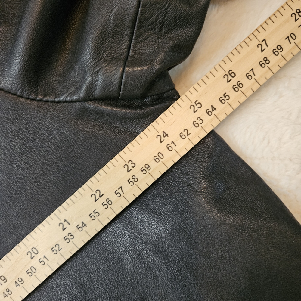 Moonshine Spirit Boot Barn Men's Black Leather Military Moto Jacket XL - Picture 10 of 14